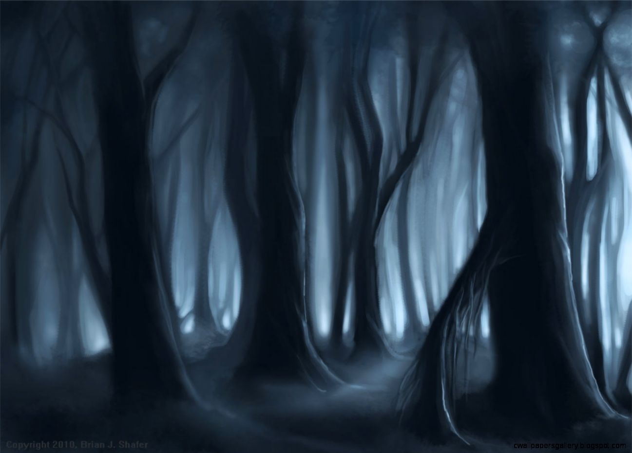 Dark Forest Background Drawing - Forest Art | Bodegawasuon