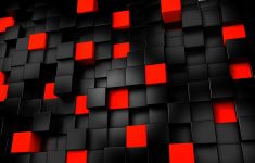 wallpaper 3d, cubes, black, red, abstract, #639